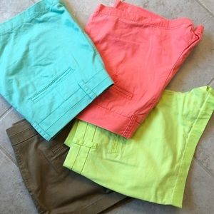 Set of 4 J Crew chino shorts